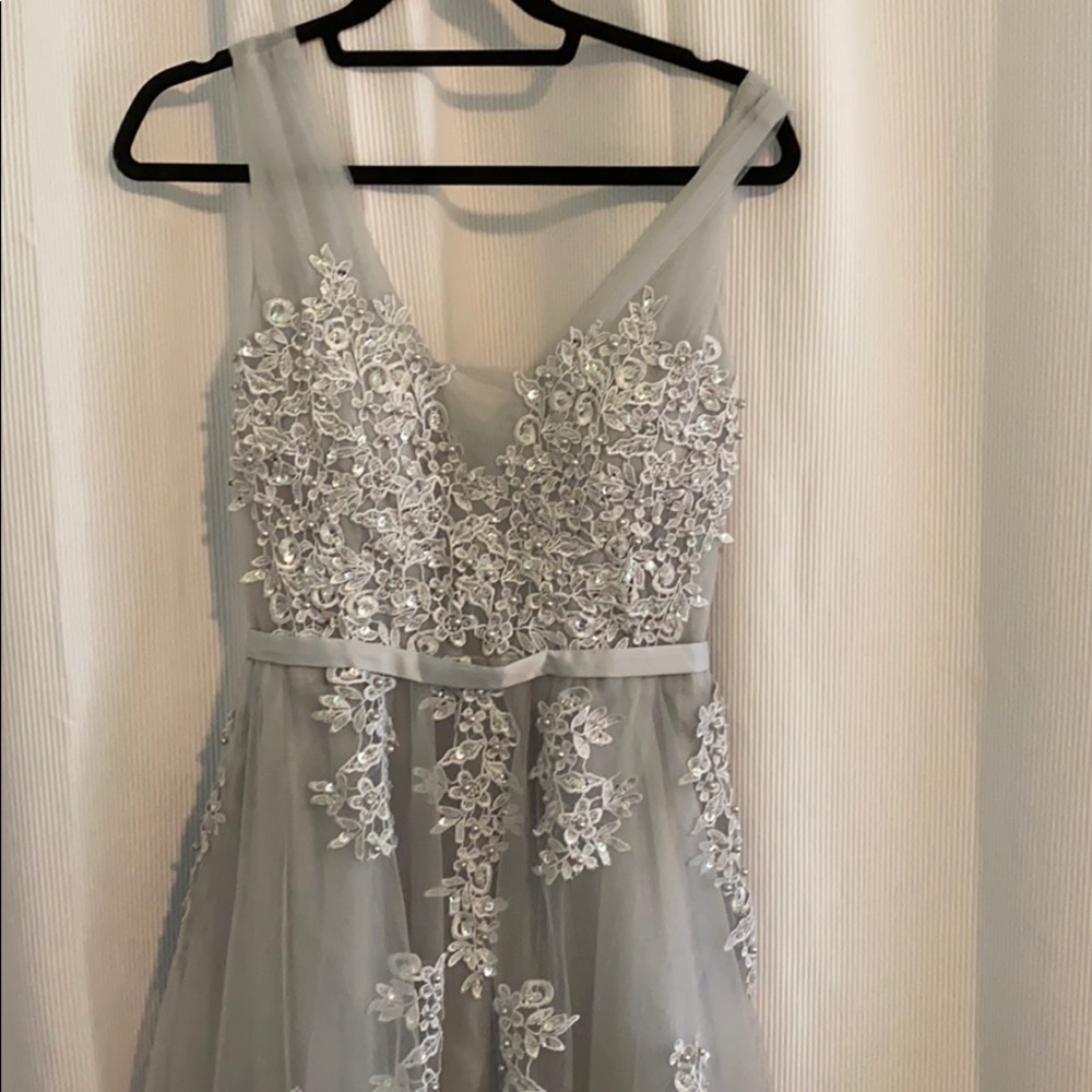 Never Worn Blue Tule Prom Dress